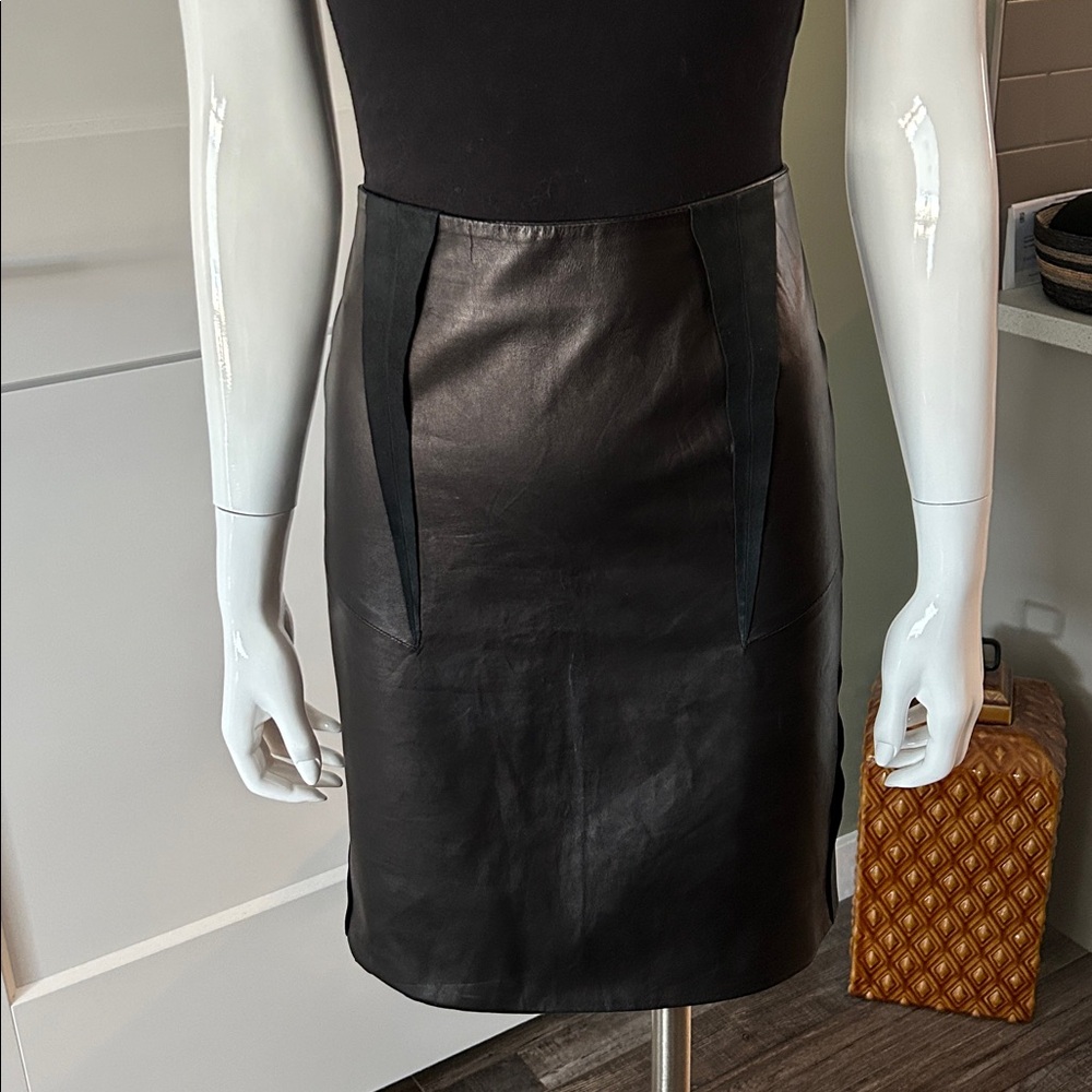 Acne Studios Lambskin Leather Skirt - Picture 2 of 16